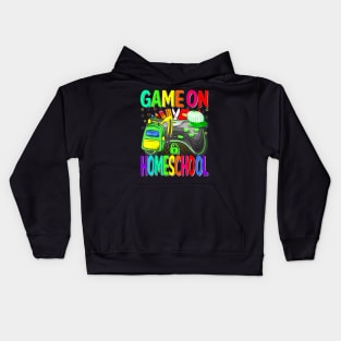 Game On Homeschool Back To School Homeschool Level Unlocked Kids Hoodie